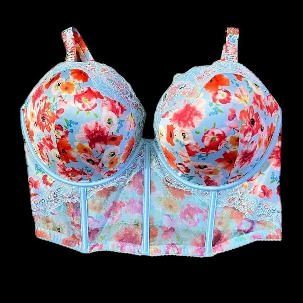Victorias Secret Very Sexy Shine Strap Push Up Padded Corset Top bra 32DD